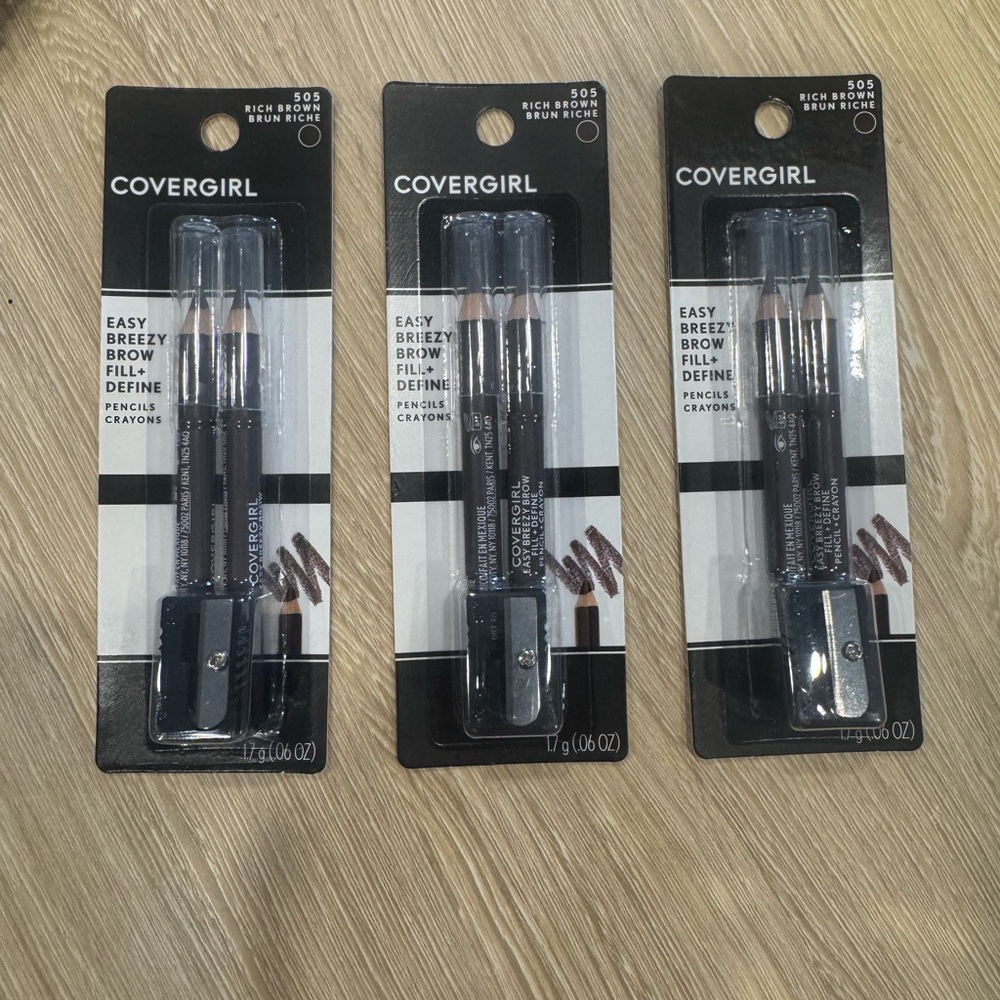 3 pks COVERGIRL Brows pencil with sharpener